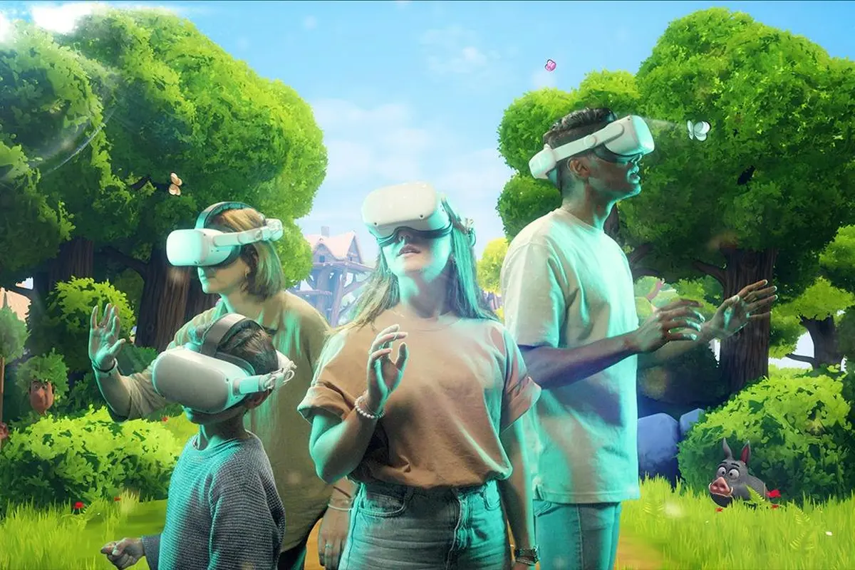 Family immersed in Astérix VR