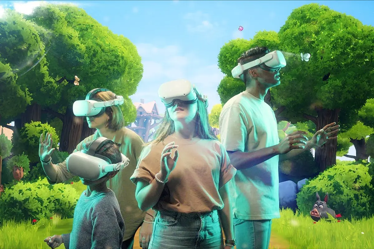 Family immersed in Astérix VR