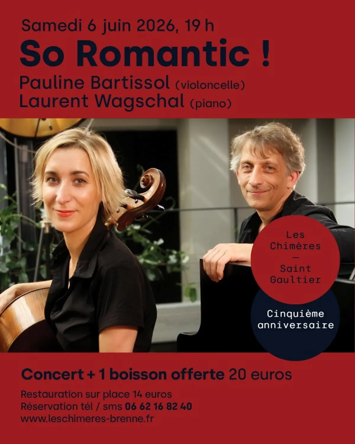 2 artistes au restaurant Les Chimères