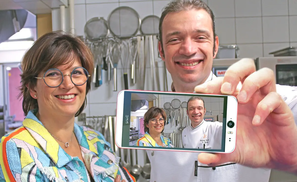Mariella Kieny et Guillaume Breta, dans la cuisine de la Maison Kieny*