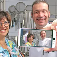 Mariella Kieny et Guillaume Breta, dans la cuisine de la Maison Kieny* &copy; M.O.