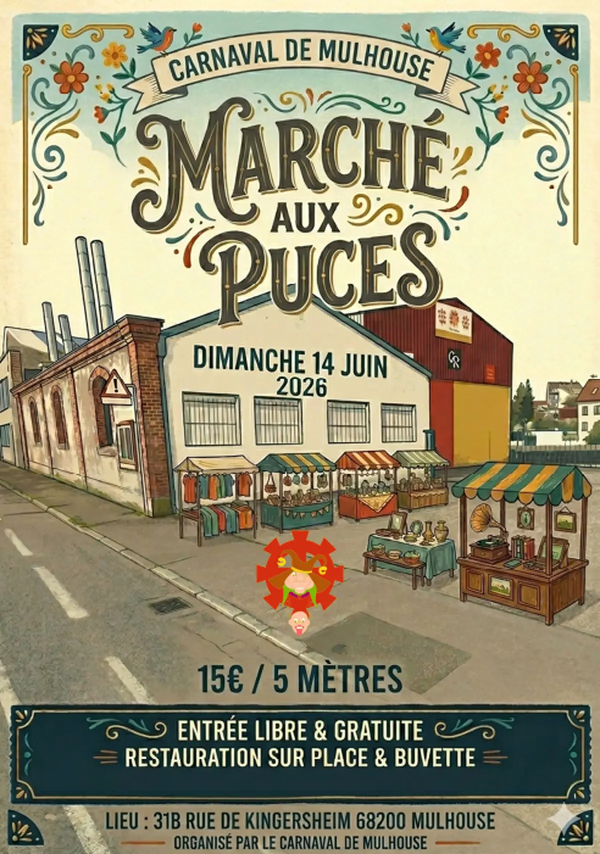 Marché aux puces du Carnaval à Mulhouse