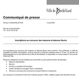Concours des maisons et balcons fleuris à Montbéliard : inscrivez-vous !