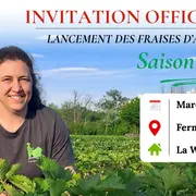 Lancement de la saison des fraises d'Alsace à la Ferme Clauss de La Wantzenau