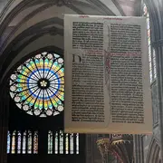 Exposition de la Bible de Gutenberg à la Cathédrale de Strasbourg