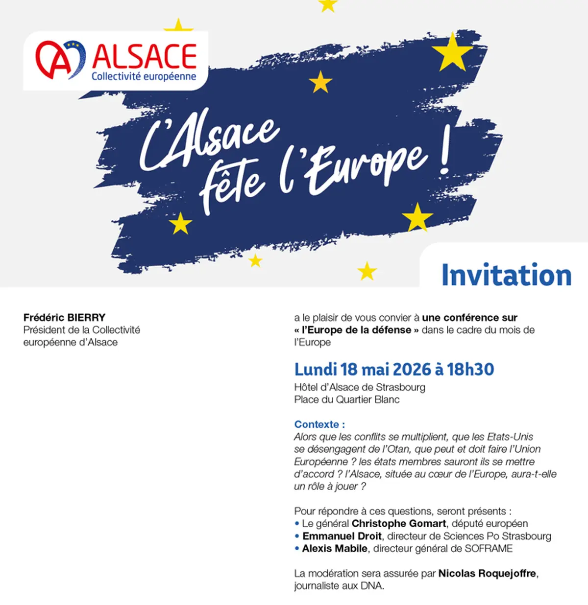 Conférence sur l'Europe de la défense à Strasbourg