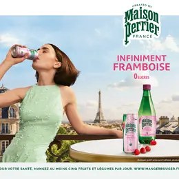 Maison Perrier lance Forever Framboise, une nouvelle boisson fruitée légère et pétillante qui capture parfaitement l'esprit du printemps