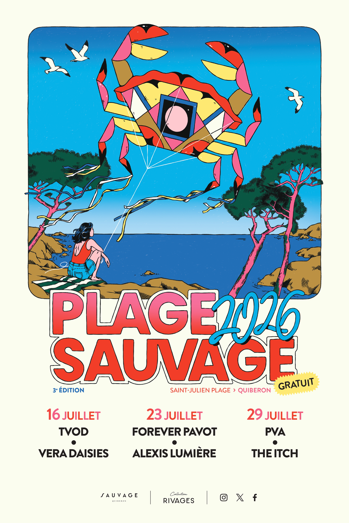 Festival Plage Sauvage à Quiberon : rock indé et concerts gratuits sur la plage Saint-Julien