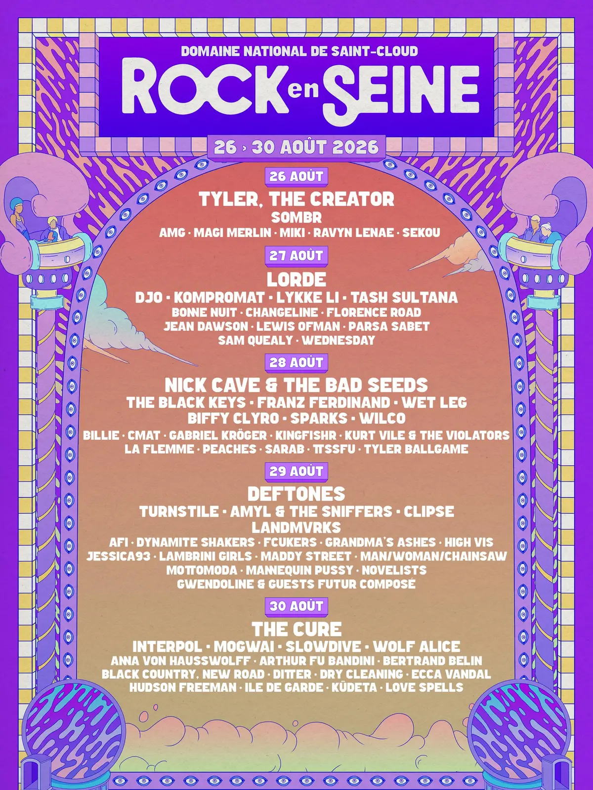 Rock en Seine 2026 : la sélection Club Avant Seine et les 2 ultimes noms qui rejoinent la programmation 2026