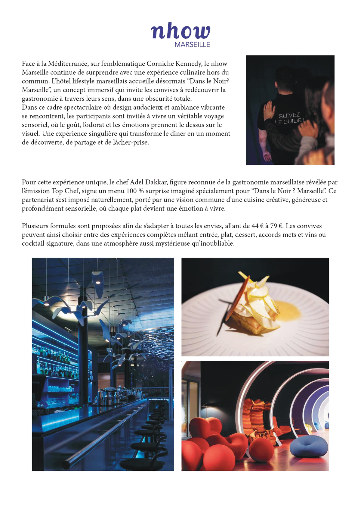 Dîner dans le noir à Marseille : le chef de Top Chef Adel Dakkar propose une expérience gastronomique insolite sur la Corniche Kennedy dès 44 euros