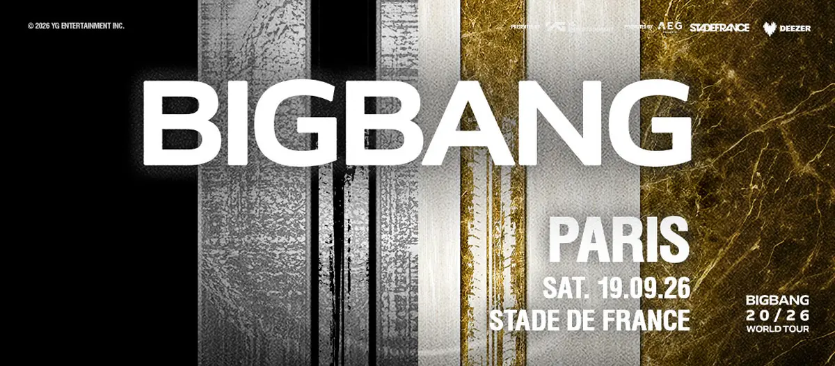 BIGBANG en concert au Stade de France pour leurs 20 ans de carri&egrave;re