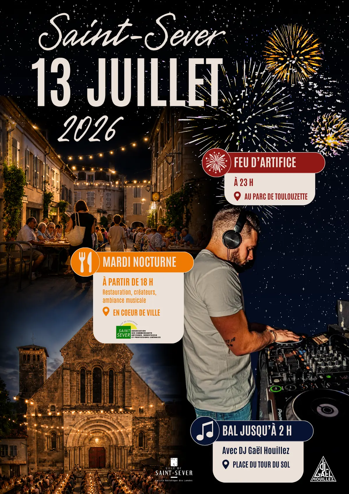 Fête nationale à Saint-Sever : animations, feu d'artifice et bal du 14 juillet