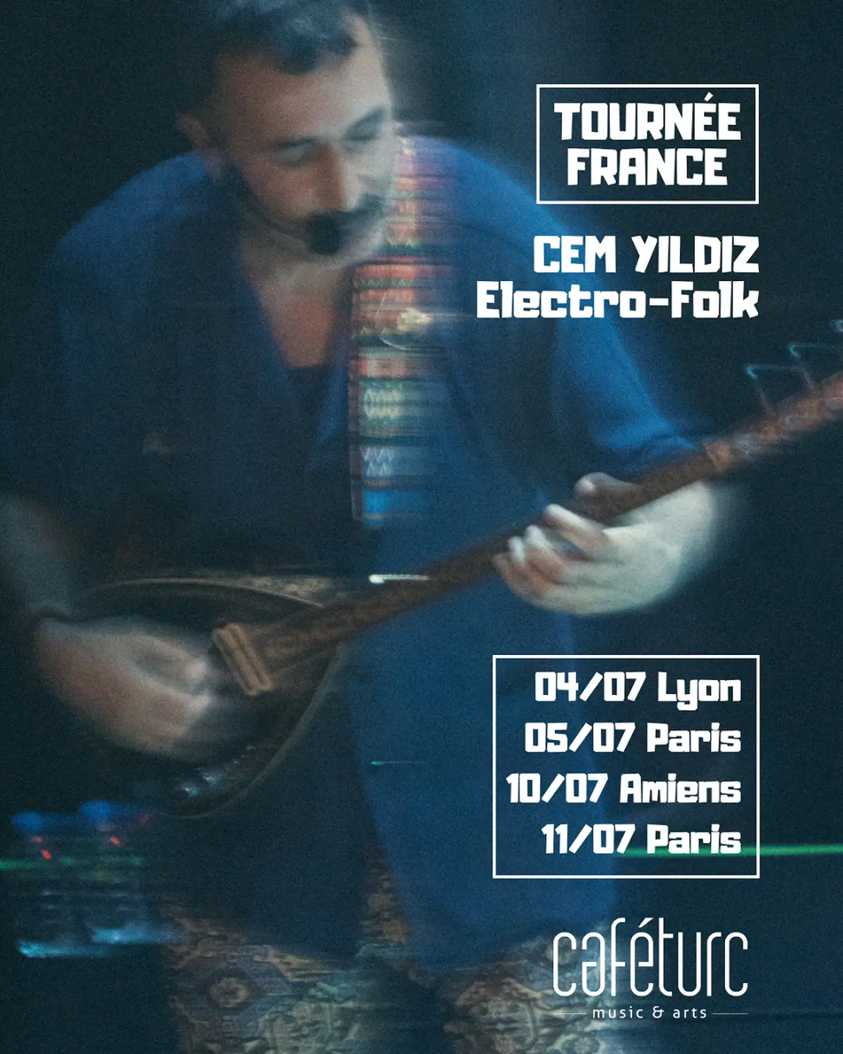 Cem Yildiz en concert à Lyon, Paris et Amiens : folk électro anatolienne et transe contemporaine