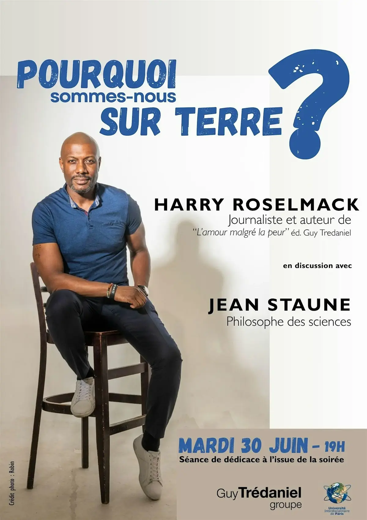 Conférence avec Harry Roselmack et Jean Staune à l'Espace Bernanos de Paris