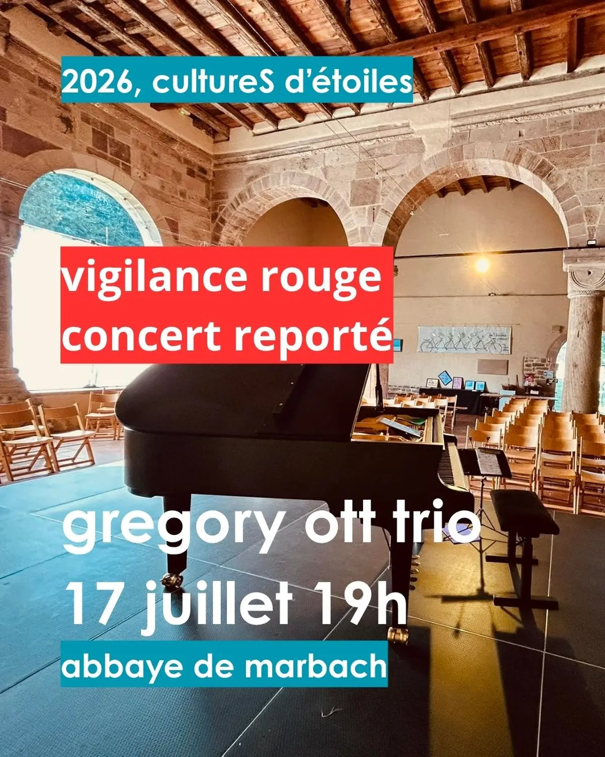 Concert du Gregory Ott Trio à l'Abbaye de Marbach