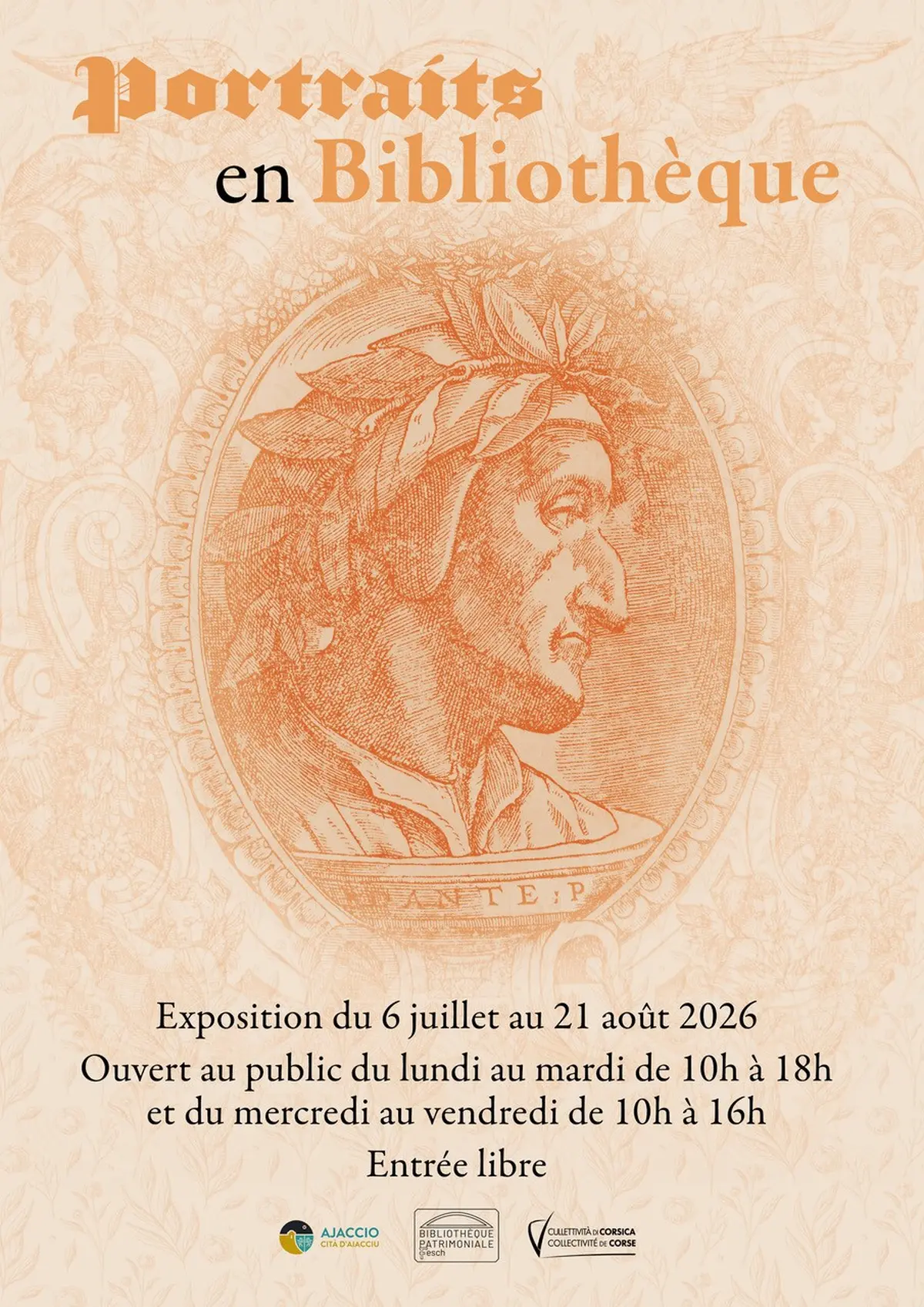 Exposition à Ajaccio : Portraits en Bibliothèque à la Bibliothèque patrimoniale Fesch