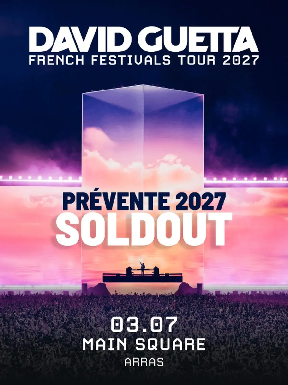 David Guetta de retour au Main Square Festival 2027 à Arras