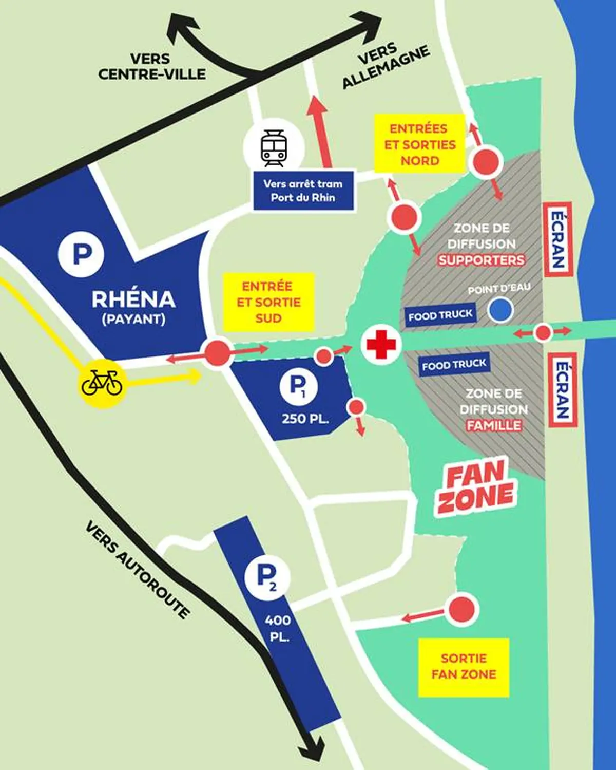 Fan zone pour la demi-finale de l'Équipe de France de football à Strasbourg