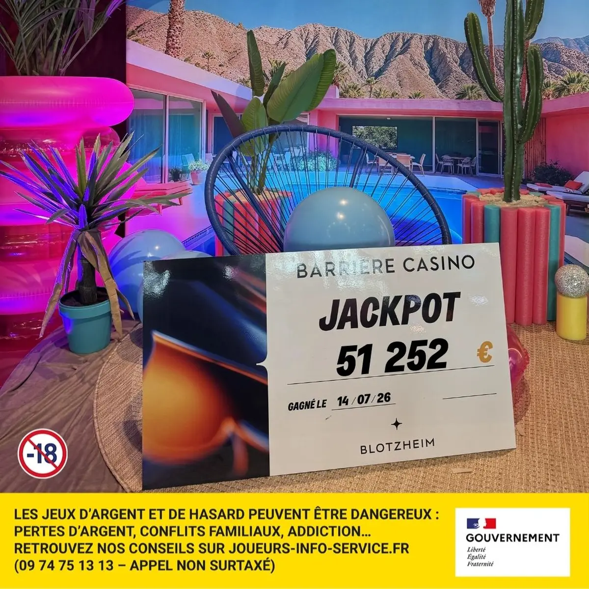 Jackpot de 51 252 € à l'Ultimate Poker du Casino Barrière de Blotzheim