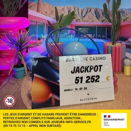 Jackpot de 51 252 € à l'Ultimate Poker du Casino Barrière de Blotzheim