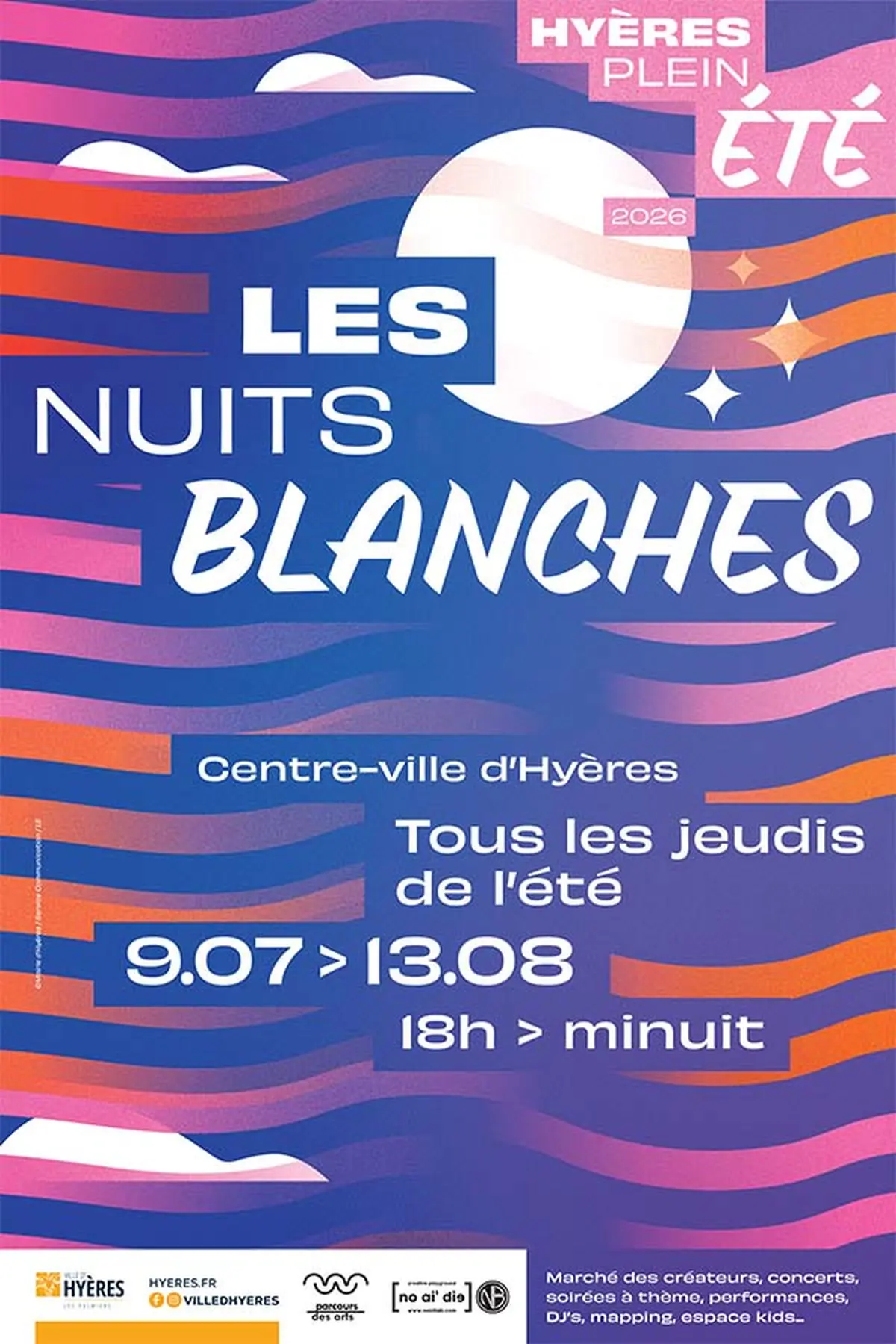 Nuit Blanche à Hyères : concerts, marché de créateurs et animations en centre-ville