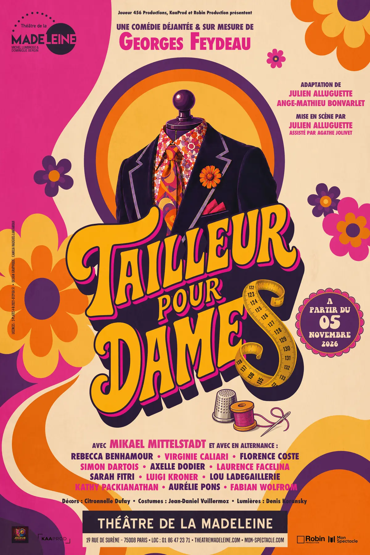 Tailleur pour dames : la comédie de Feydeau revisitée au Théâtre de la Madeleine
