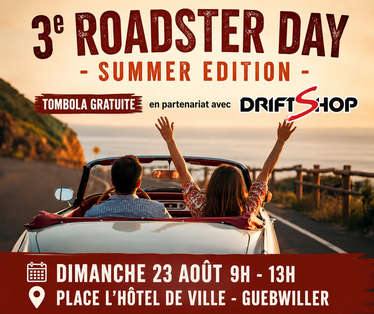 Roadster Day à Guebwiller : rassemblement de voitures de sport et de collection