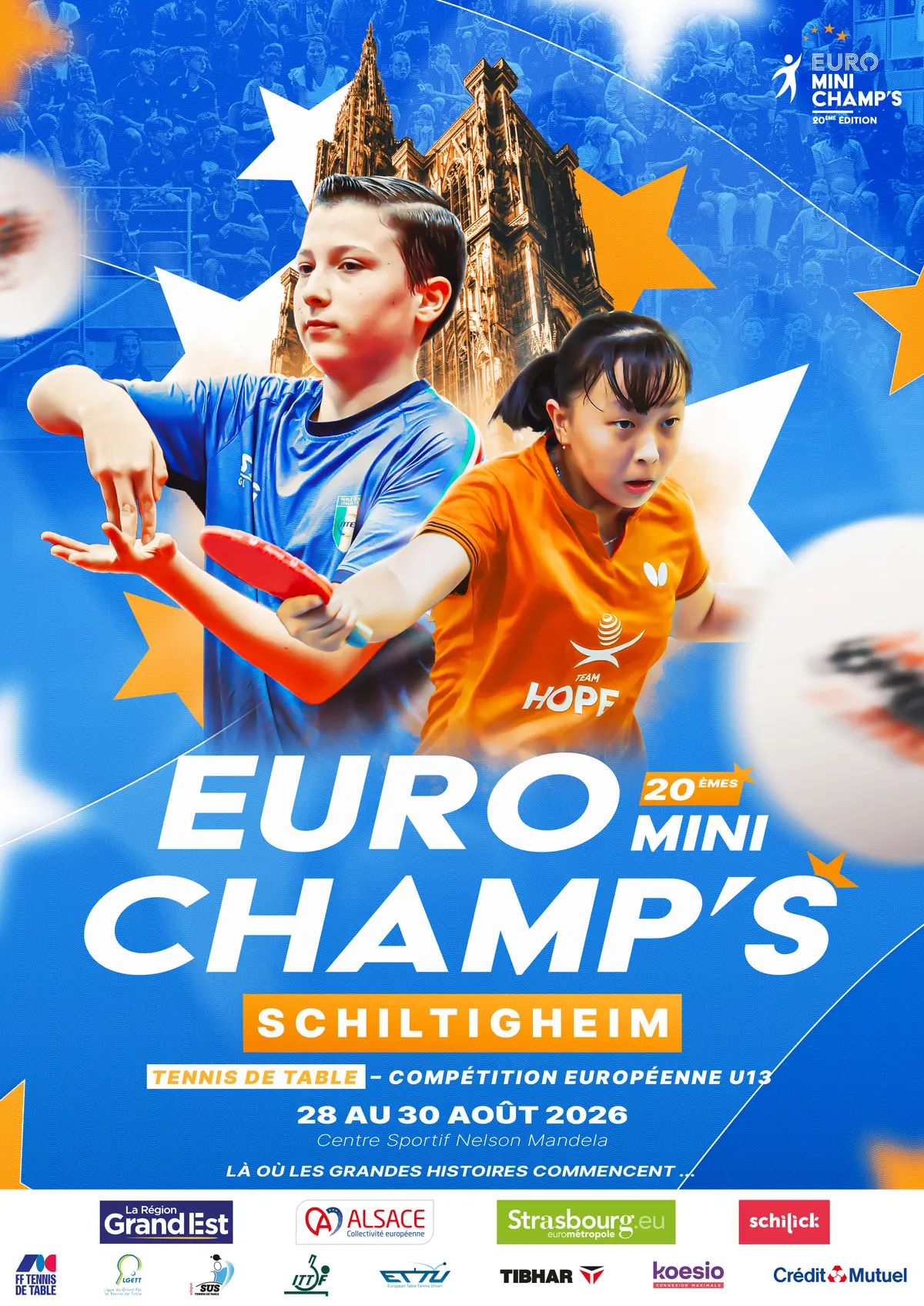 Euro Mini Champ's 2026 : un tournoi de tennis de table international à Schiltigheim