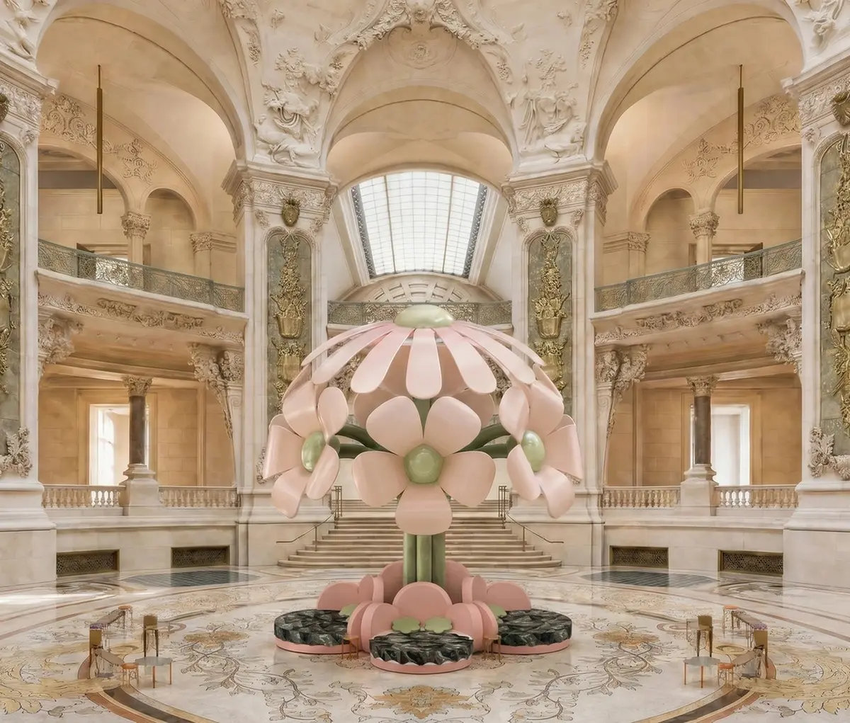 Le Grand Bouquet au Grand Palais : l'installation d'Uchronia pour Paris Design Week