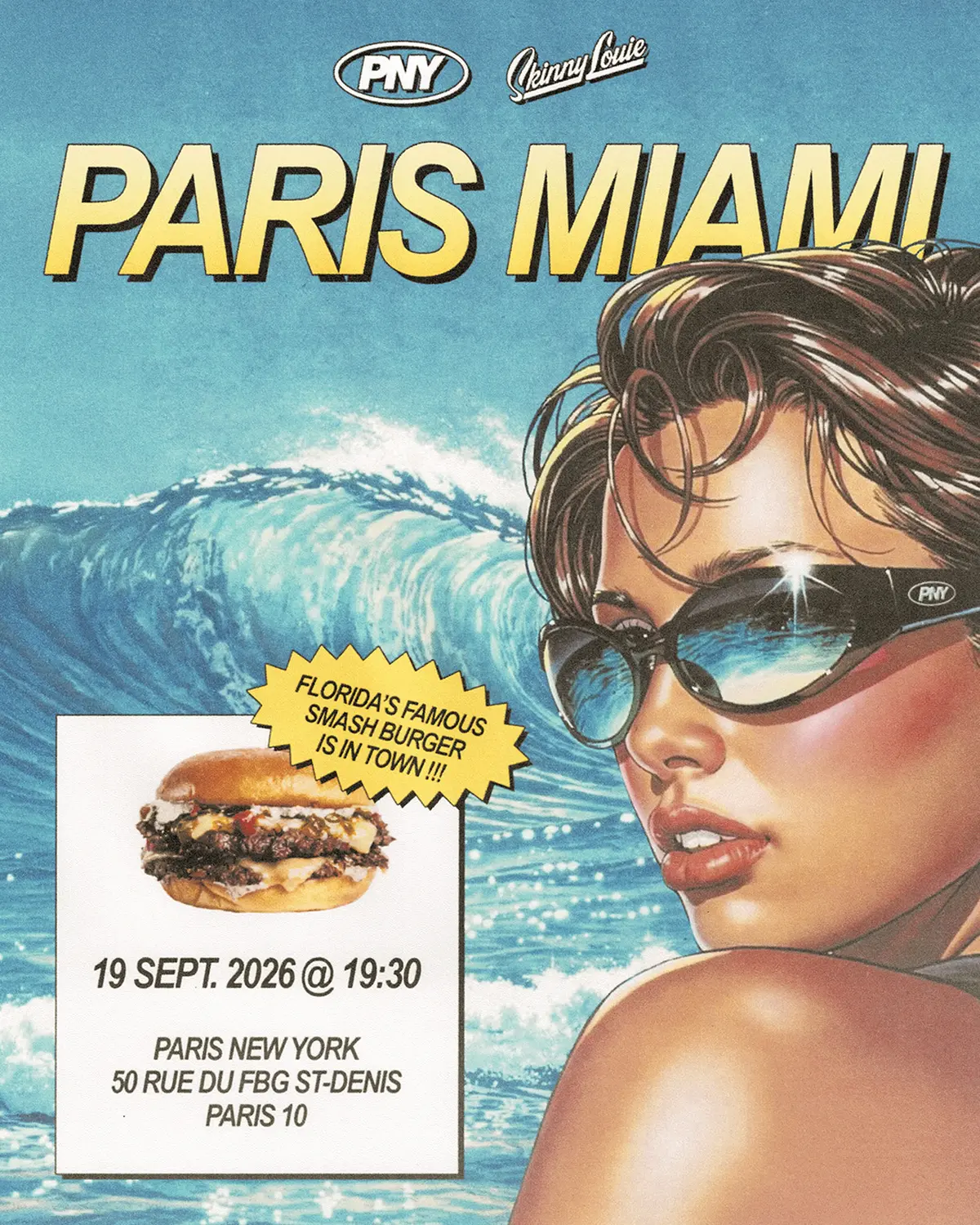 PNY x Skinny Louie : un smash burger de Miami à Paris