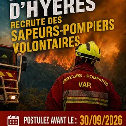 Recrutement de sapeurs-pompiers volontaires à Hyères, Carqueiranne et La Crau