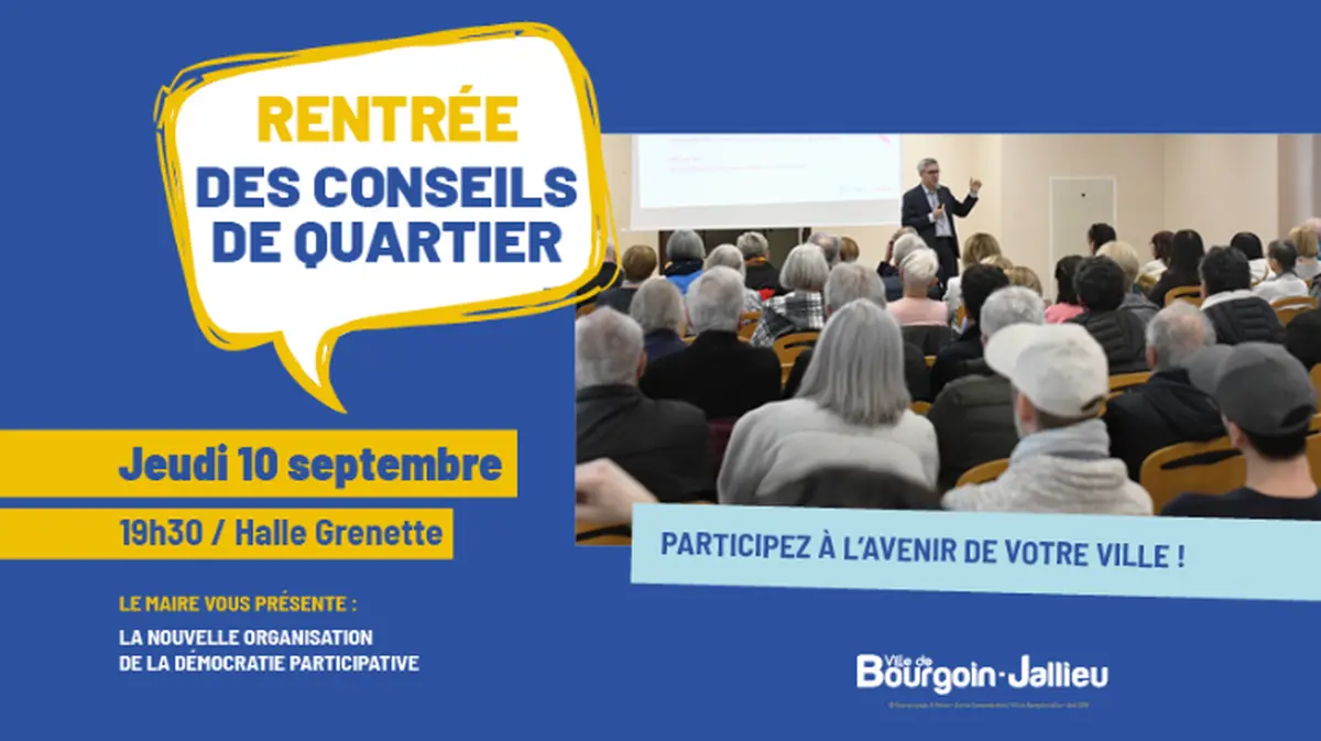 Rentrée des conseils de quartier à la Halle Grenette de Bourgoin-Jallieu