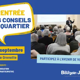 Rentrée des conseils de quartier à la Halle Grenette de Bourgoin-Jallieu
