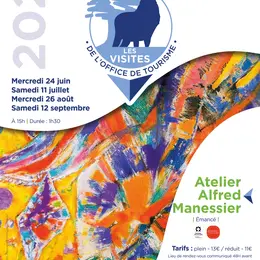 Visite de l'atelier d'Alfred Manessier à Émancé