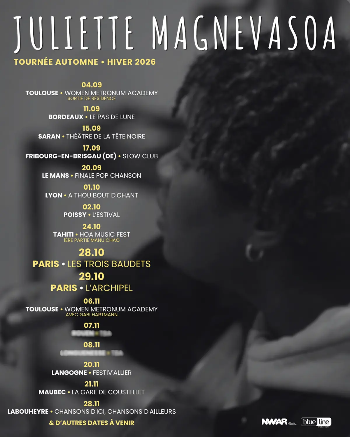 Juliette Magnevasoa en concert : une tournée d'automne entre folk intime et horizons lointains