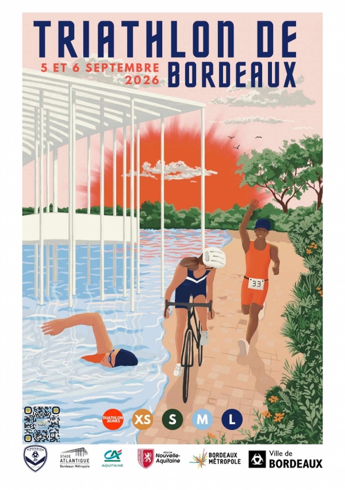 Triathlon de Bordeaux : natation, vélo et course à pied au rendez-vous