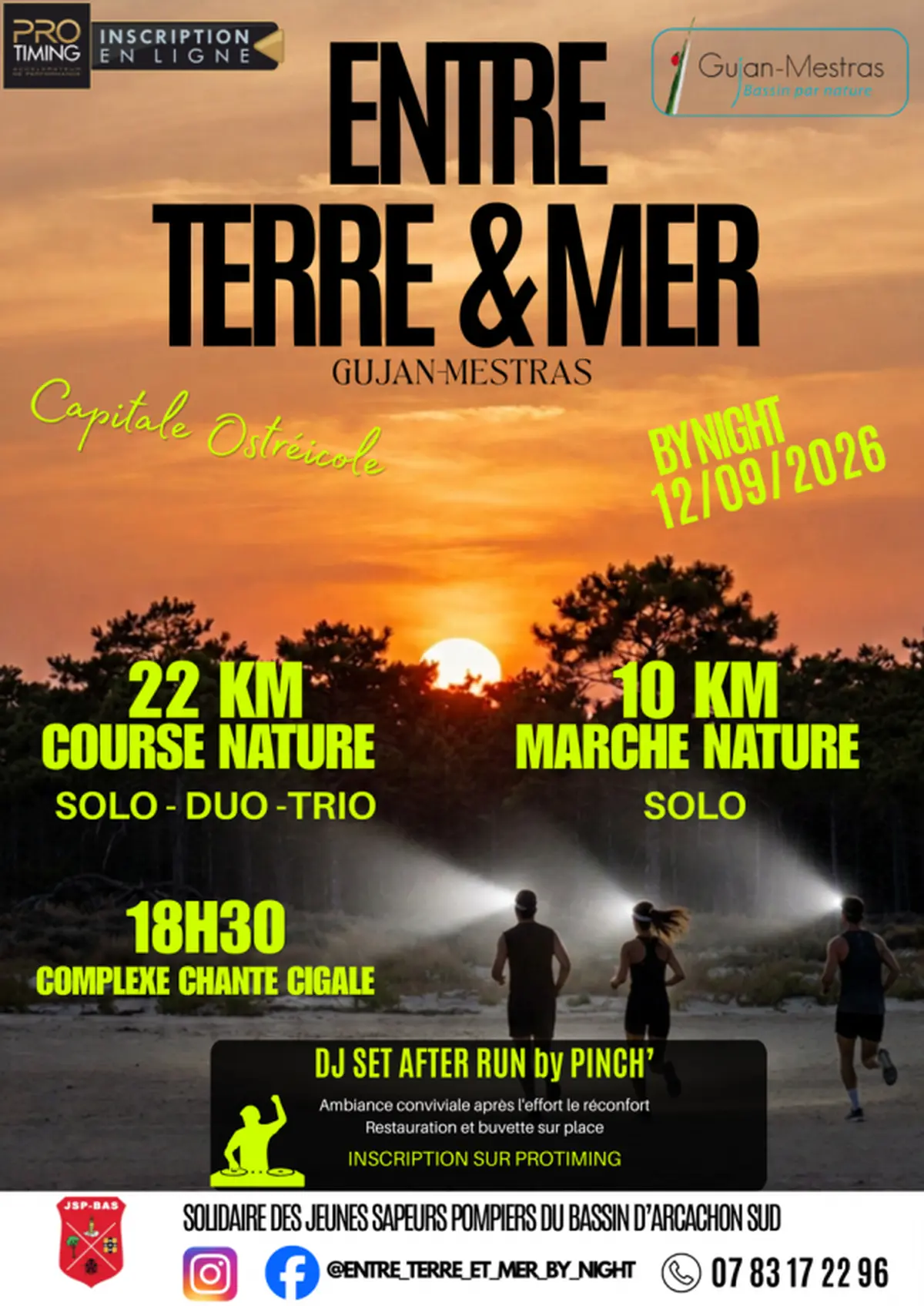 Course nature by night à Gujan-Mestras : Entre Terre et Mer by Night