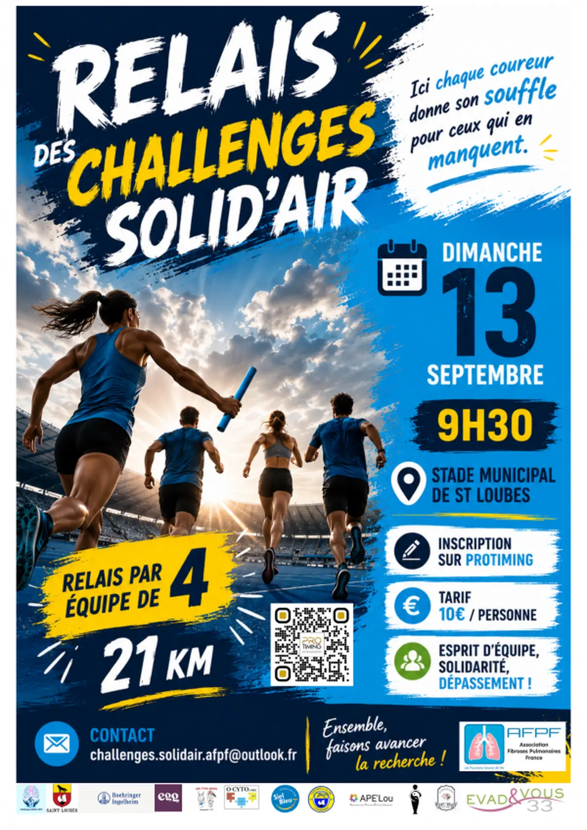 Relais des Challenges Solid'air à Saint-Loubès : une course solidaire en équipe