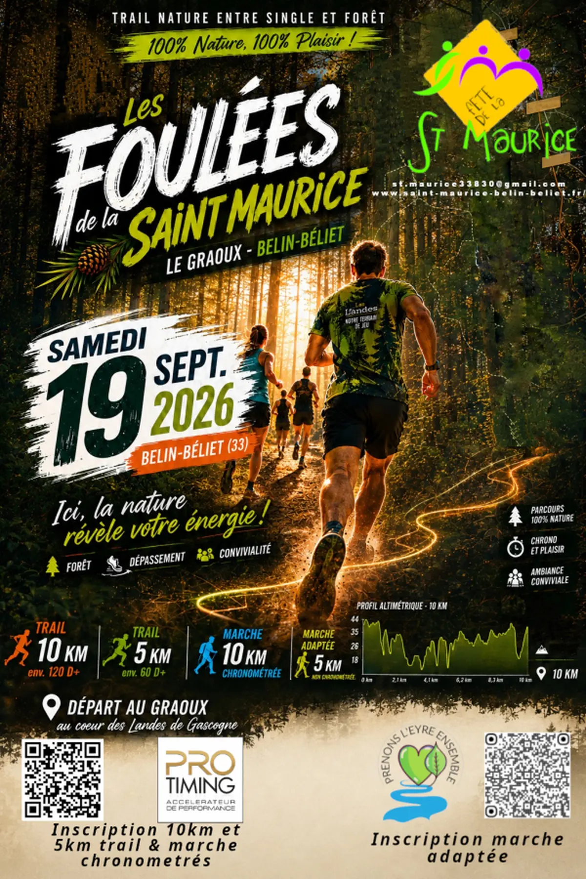 Trail de Belin-Béliet : course à pied et marche en Gironde