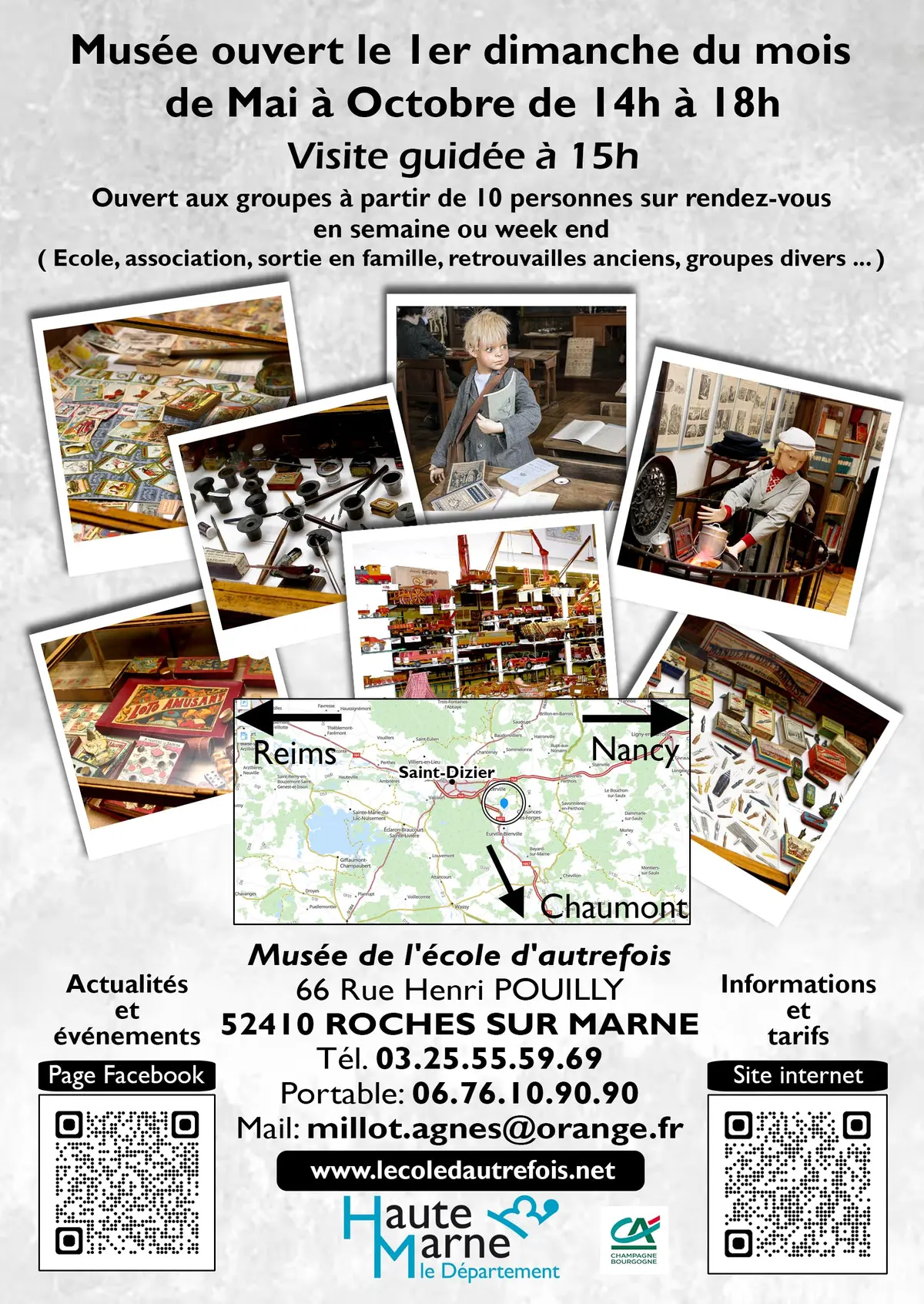 Visite du musée de l'école d'autrefois à Roches-sur-Marne