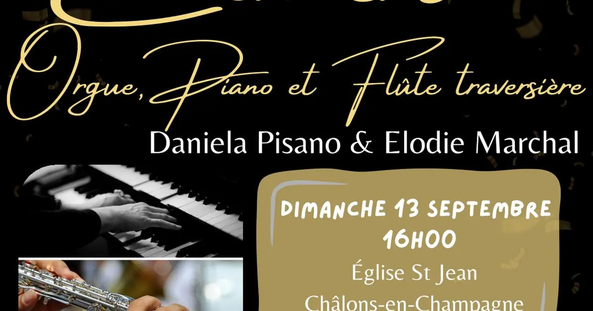 Concert de flûte traversière, orgue et piano à l'église Saint-Jean de Châlons-en-Champagne