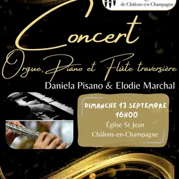 Concert de flûte traversière, orgue et piano à l'église Saint-Jean de Châlons-en-Champagne