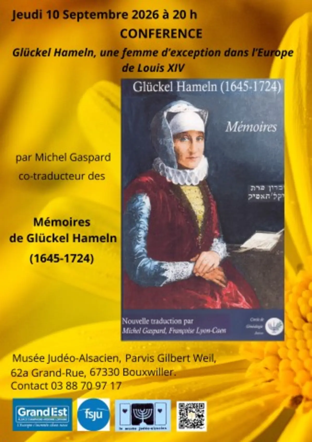 Conférence sur Glückel Hameln au musée judéo-alsacien de Bouxwiller