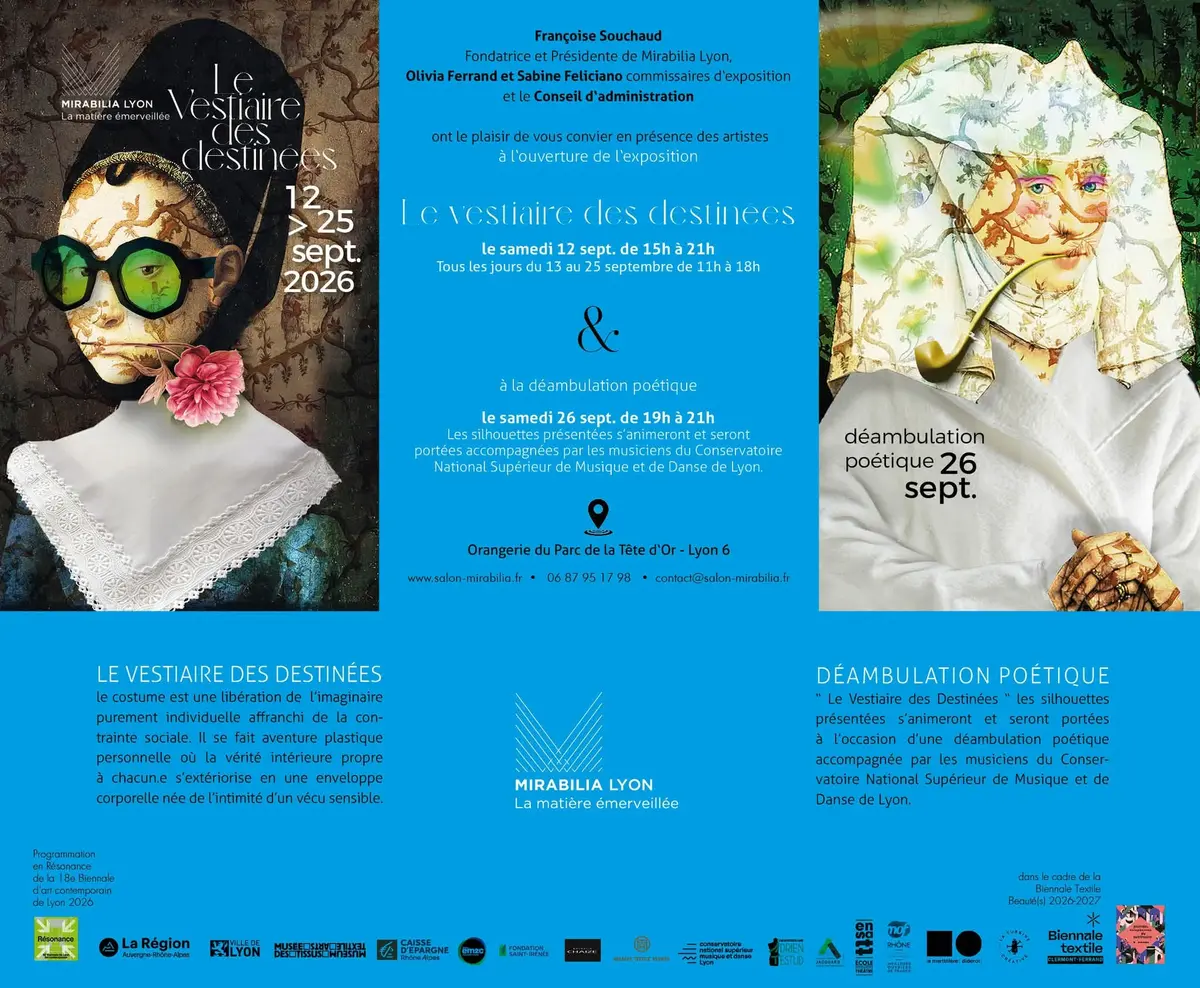 Le Vestiaire des Destinées : exposition d'arts textiles à l'Orangerie du parc de la Tête d'Or