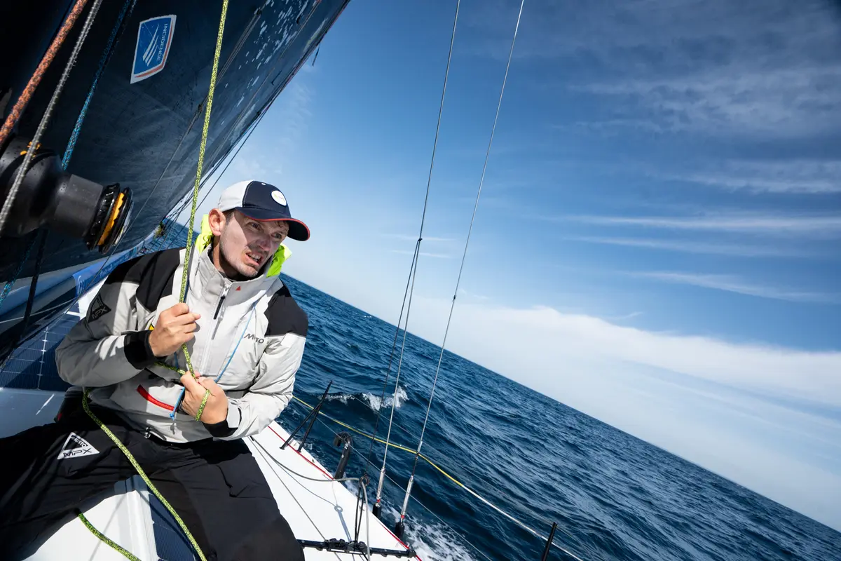 Route du Rhum : Fabien Delahaye et le Class40 Legallais en préparation à Lorient pour viser le podium