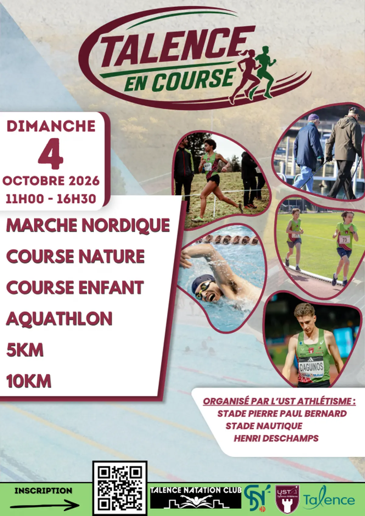 Talence en course : running, marche nordique et aquathlon au stade Pierre-Paul Bernard