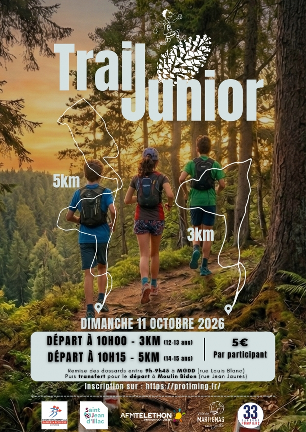Trail junior à Saint-Jean-d'Illac : le Trail en Jalle pour les jeunes coureurs