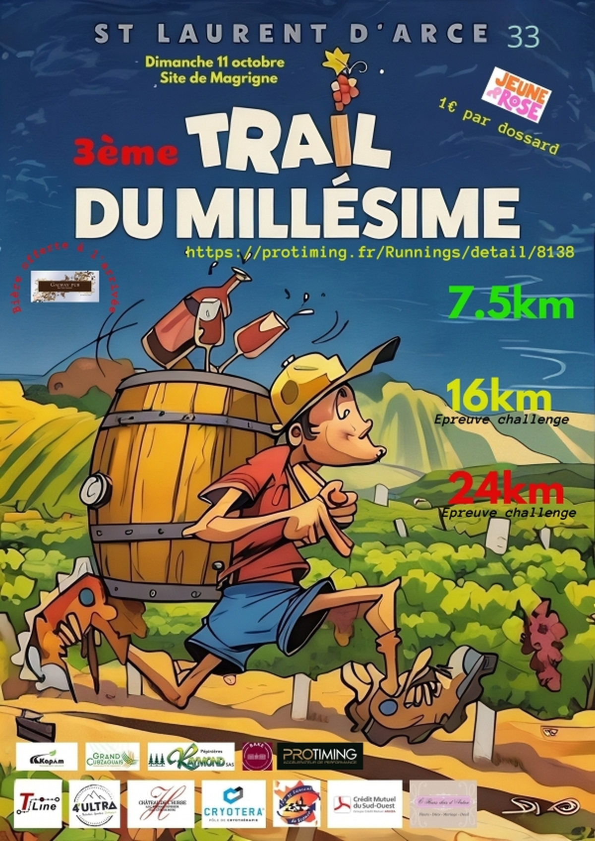 Trail du Millésime à Saint-Laurent-d'Arce : une course nature en Gironde