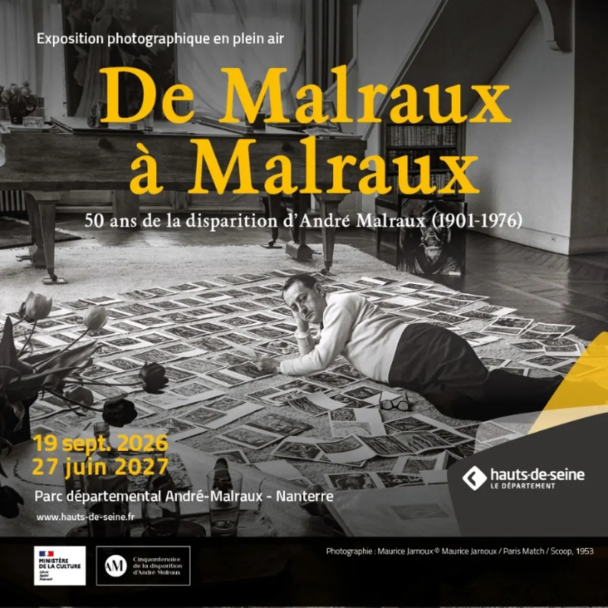 Exposition photographique en plein air consacrée à André Malraux à Nanterre