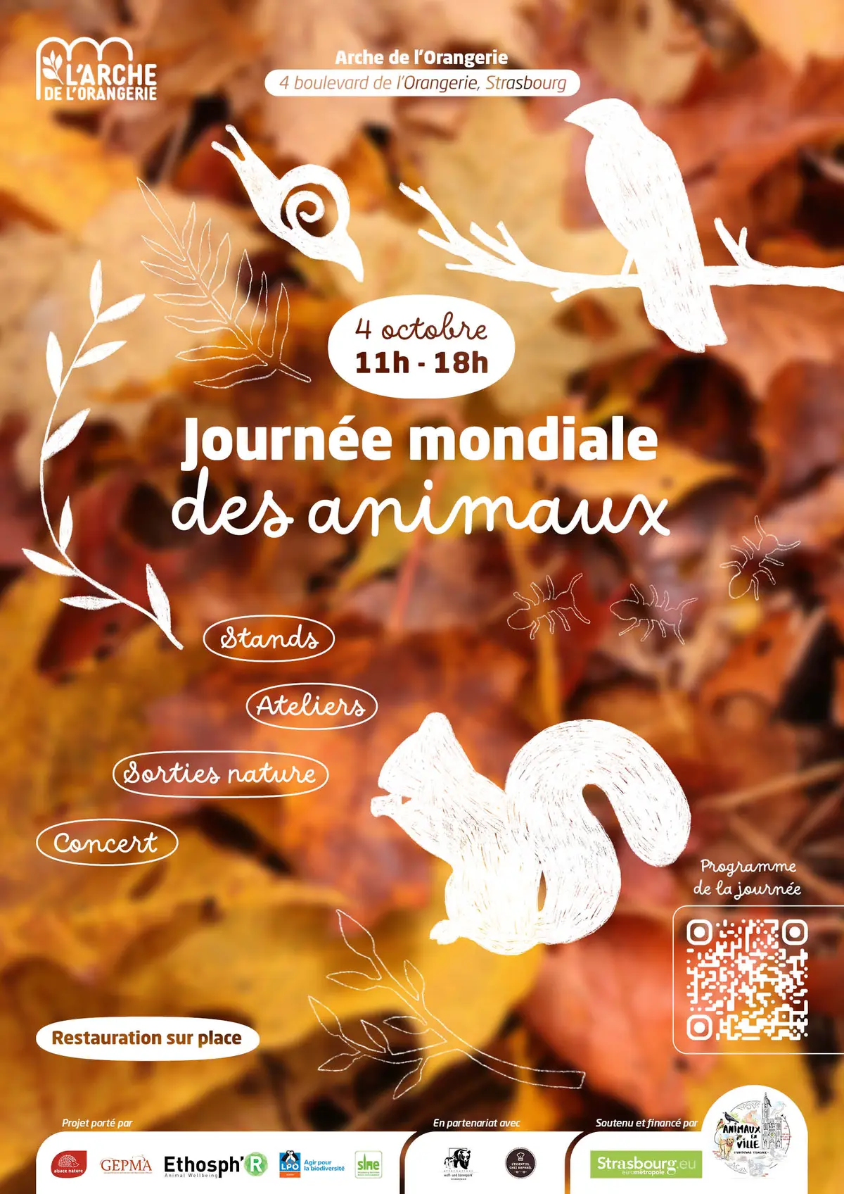 Journée Mondiale des Animaux au parc de l'Orangerie à Strasbourg
